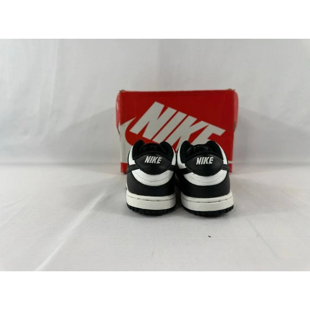 Nike Dunk Low TD Panda 'Black White' CW1589-100 Kids Size 10C